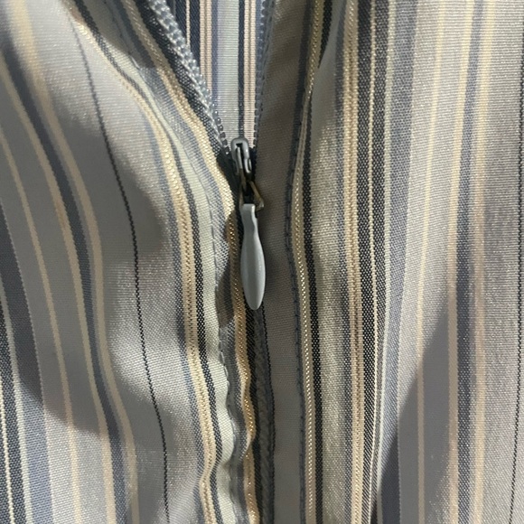 DCC Missy Womens Stretch Blouse Zip-up Striped size medium - Picture 4 of 6